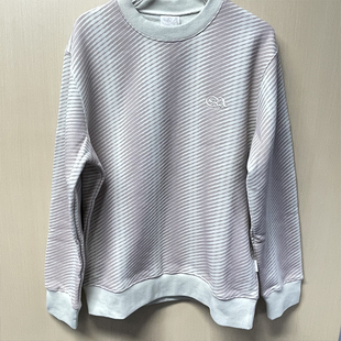 SCULPTOR不规则条纹卫衣早秋加绒保暖运动套装