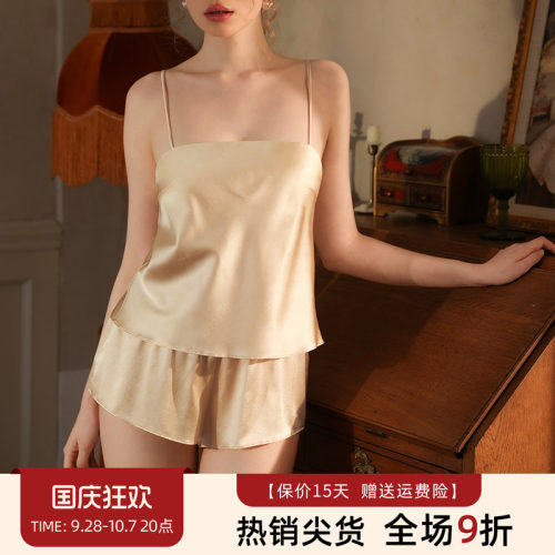 内衣抹胸式真丝吊带背心