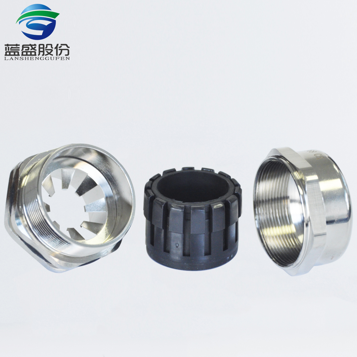 蓝盛铜镀镍防磁电缆接头ip68