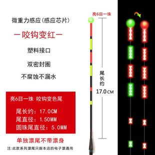 雪芦咬钩变色夜光漂单独漂尾重力感应电子漂换尾无影夜钓漂鱼漂