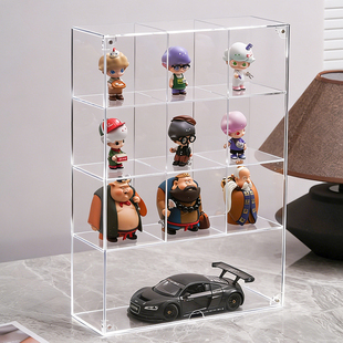 多格收纳亚克力手办收纳展示高透吧唧方格定制磁吸展示架