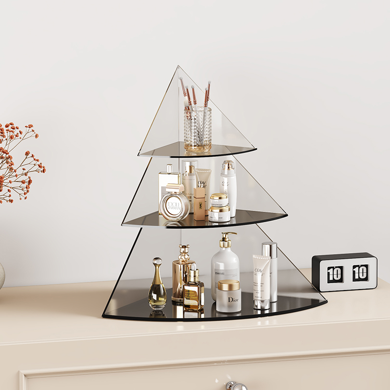 圣诞桌面转角置物架亚克力收纳架