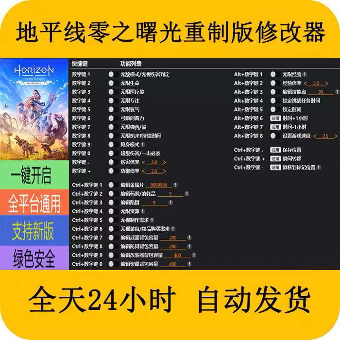 地平线零之曙光黎明时分重制版STEAMEPIC正版游戏修改器电脑辅助