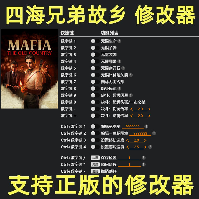 四海兄弟故乡修改器Steam辅助电脑正版工具科技西海pc不含游戏图片