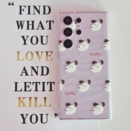 适用三星S23Ultra手机壳note20全包22+透明软S24plus日韩10+防摔保护套高级ins风小众狗狗情侣新年女款