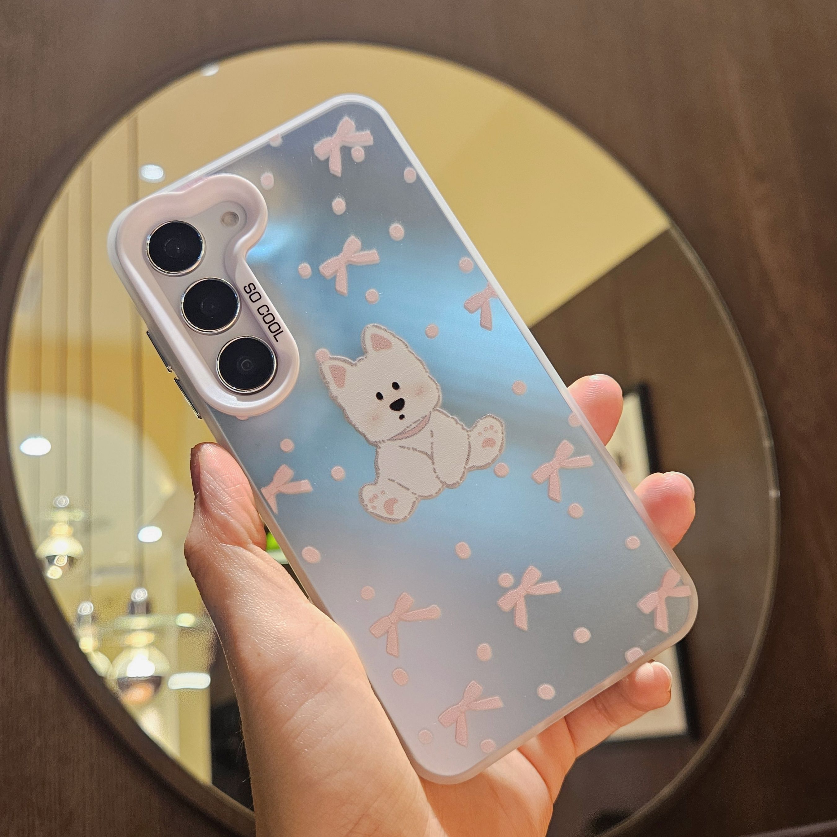 半只梨华为三星韩系蝴蝶西地高高级感镭射S24U小众风保护套防摔透明超薄S23手机壳mate60