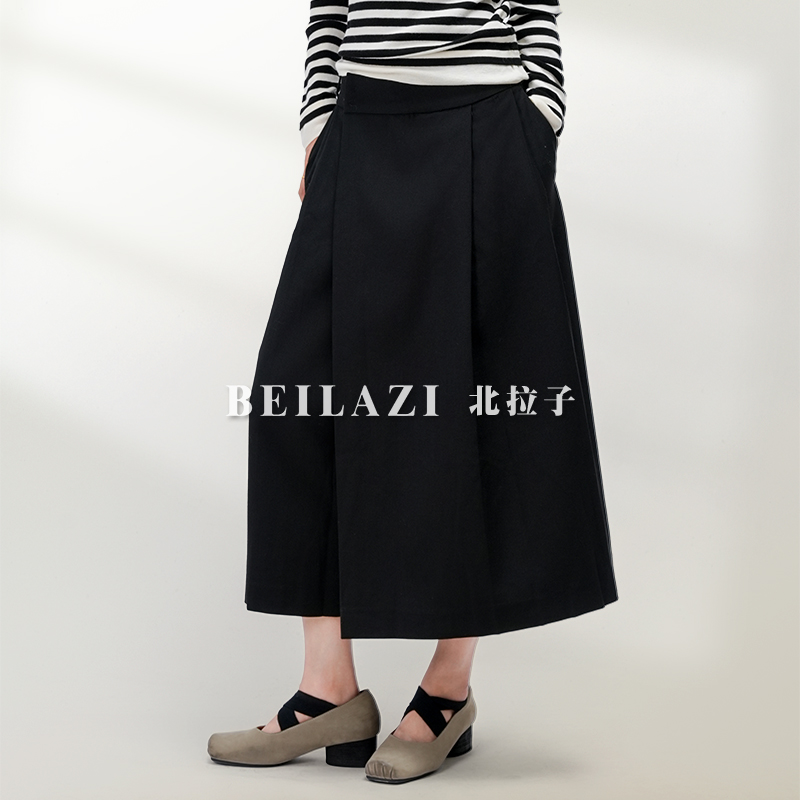 北拉子丨有此山丨羊毛混纺纯中腰山本风裤裙BDA3BK273