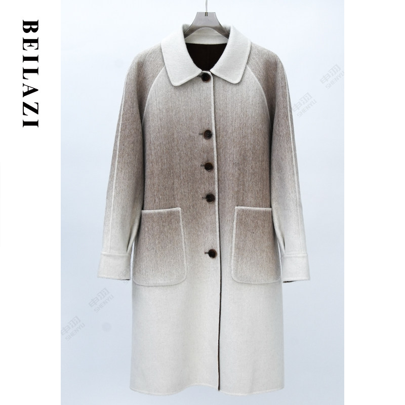 北拉子丨胡音子丨渐变双面穿大衣BDA30G319