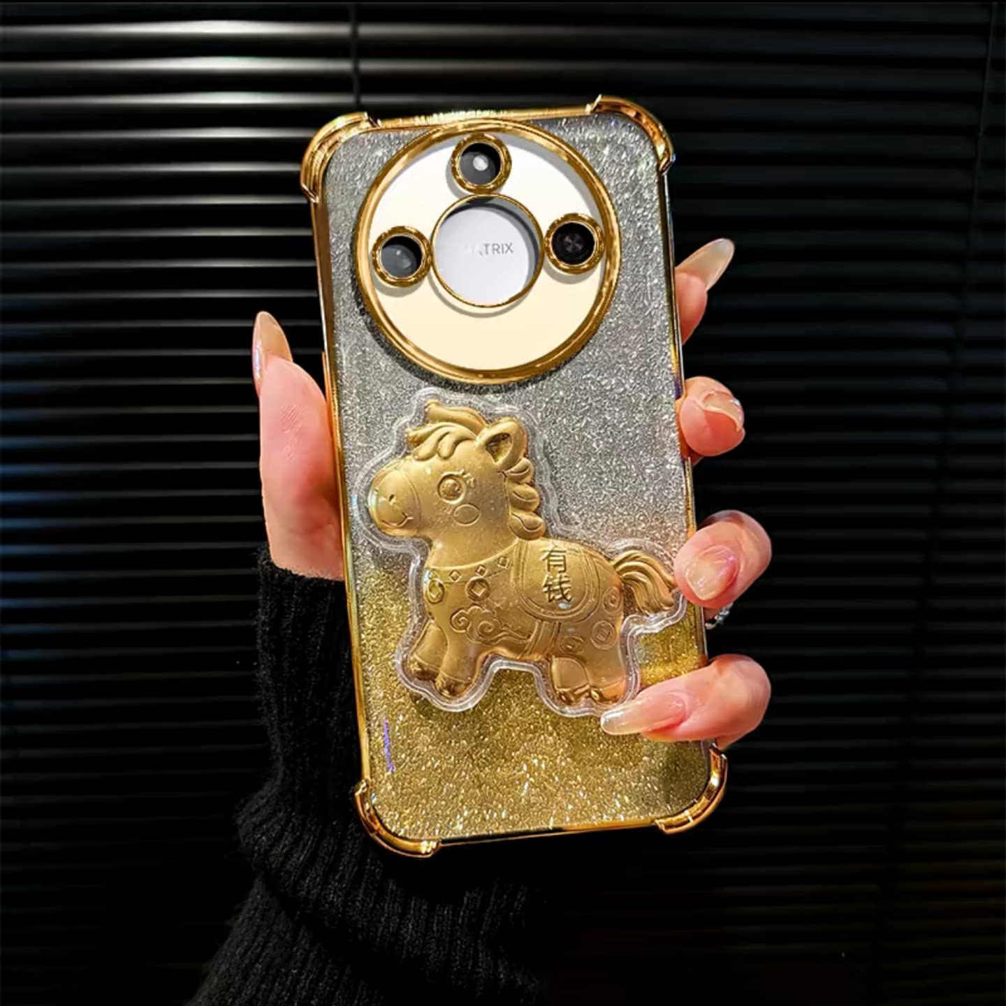 马上有钱电镀防摔壳适用荣耀x60手机壳新款简约荣耀x70/x60/x40外壳带手链网红爆款华为荣耀/vivo手机套女款