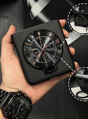 适用oppofindn2flip手机壳FIndN2Flip金属漆折叠磁吸支架壳N3Flip折叠屏男士商务简约女高级感保护壳