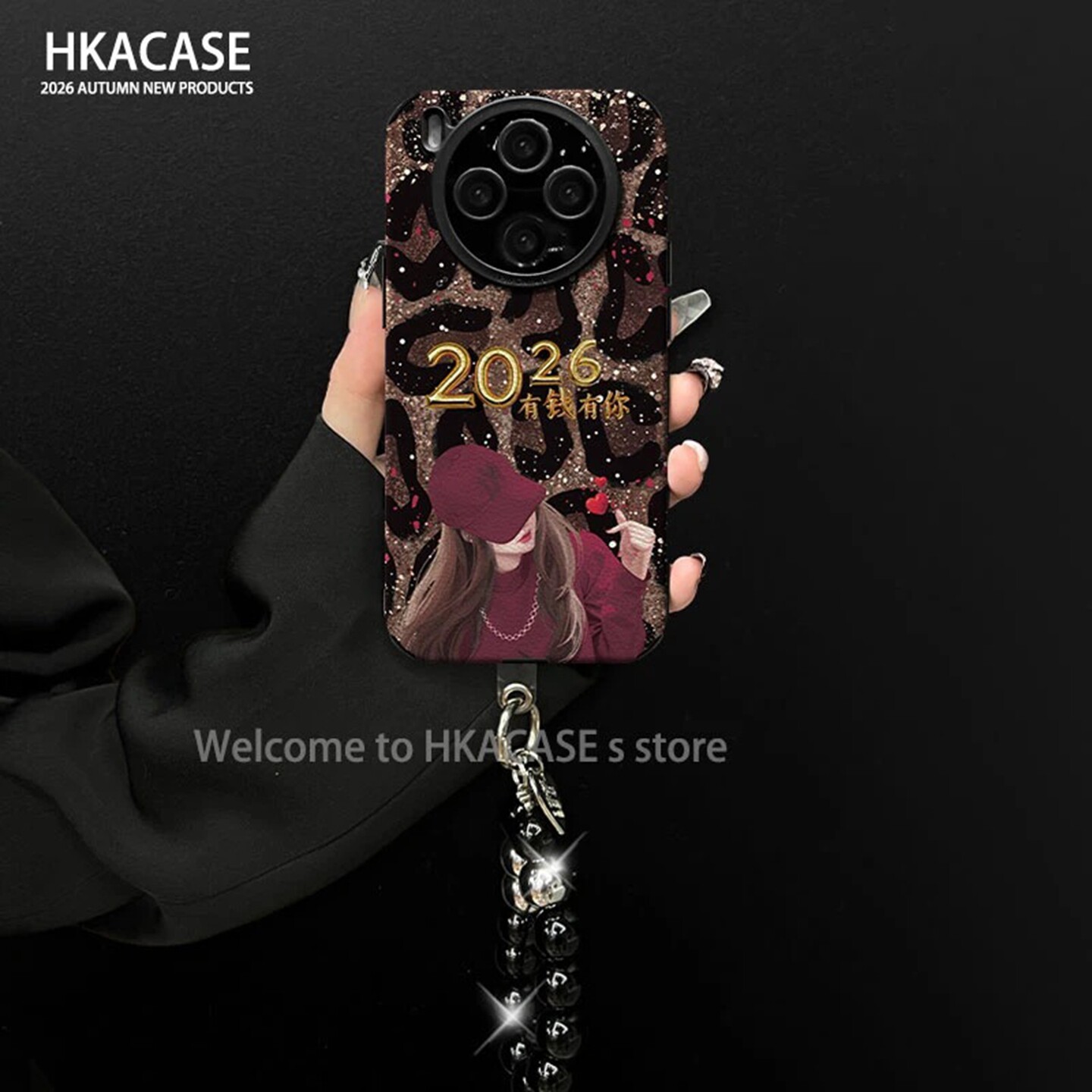 2026有钱有你贴皮壳适用vivox300pro手机壳新款简约好看x300/x100/x90外壳挂绳硅胶防摔带手链x200手机套女款