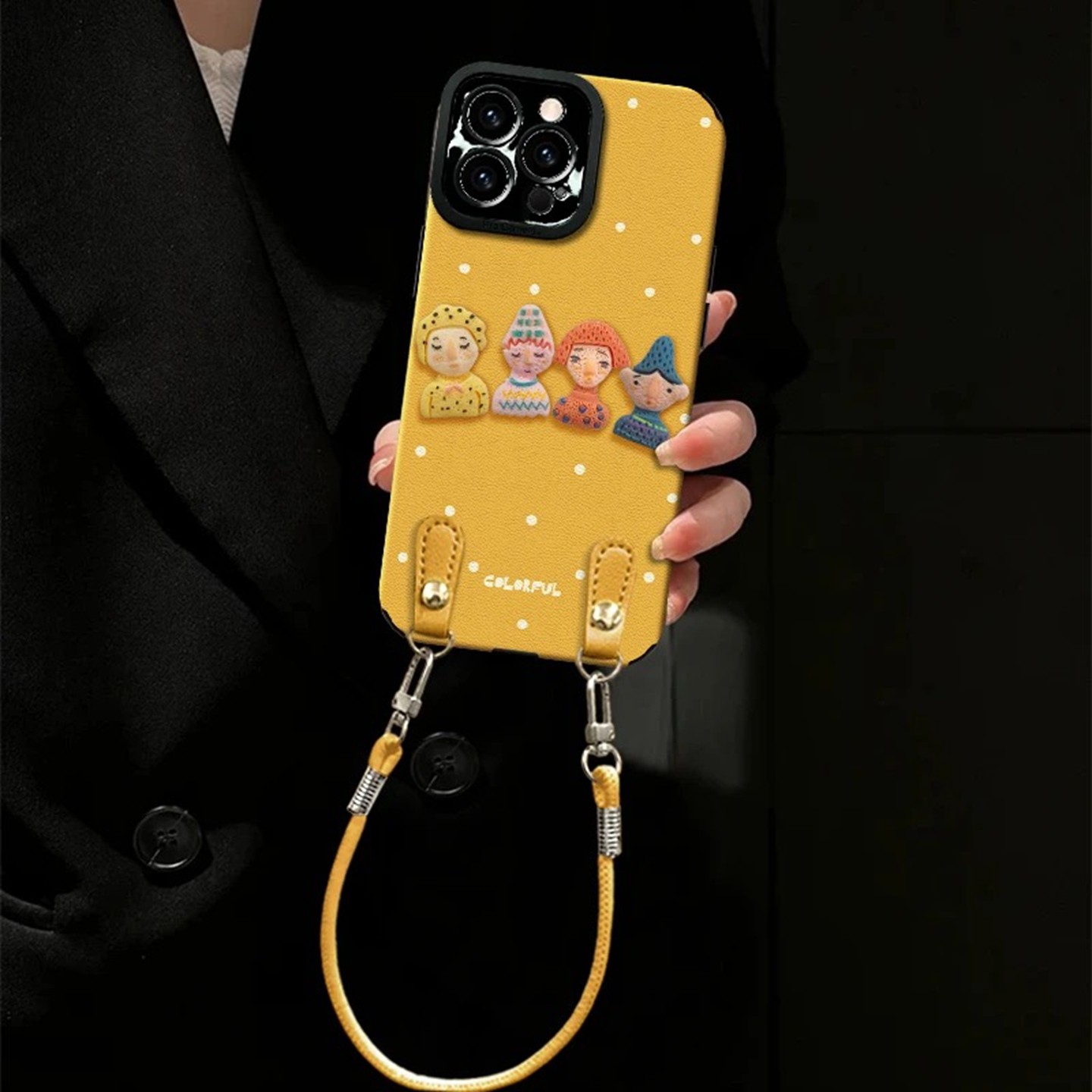 夏天多巴胺公仔手提皮质适用苹果/华为荣耀/oppo/vivo/小米手机壳新款iphone16网红爆款pura70ins风女款外壳