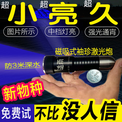 新款迷你超亮超久恒亮磁吸夜钓灯