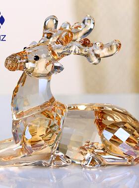 车内饰品摆件水晶鹿一路平安女神款车内装饰车载用品大全汽车摆件