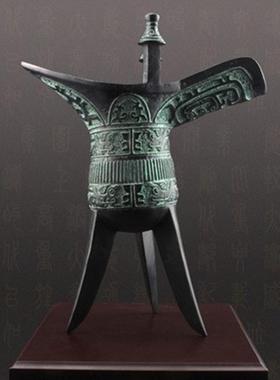 包邮仿古青铜器爵杯摆件家居工艺品摆设礼品装饰艺术品办公室装修