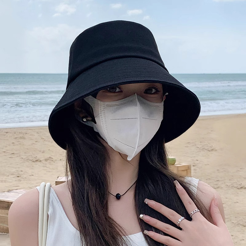 帽子女款2025新款渔夫帽鱼夫夏季大帽檐显脸小太阳帽遮阳帽防晒帽