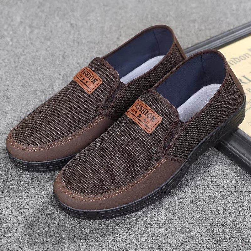 2026春秋新款中老年休闲布鞋男防滑耐磨爸爸单鞋懒人一脚蹬透气鞋,流行男鞋,布鞋,淘宝优惠券,粉丝福利购,淘宝优惠卷