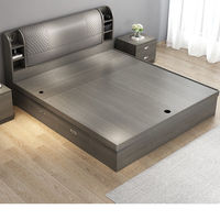 帕悦尼床板式床双人床储物床小户型现代简约高箱床收纳床榻榻米床