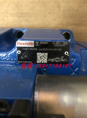 力士乐比例阀R901018299 4WRTE25E220L-4X/6EG24K31/A1M-280原装