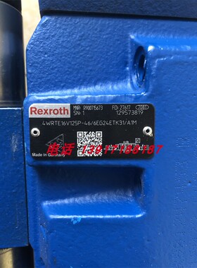 力士乐比例阀R900715673 4WRTE16V125P-4X/6EG24ETK31/A1M原装