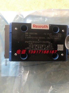 力士乐比例阀R901493886 4WRPEH10C3B100L-30/M/24A1德国液压