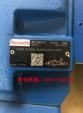力士乐产比例方向阀R900727361 4WRKE16E200L-3X/6EG24EK31/A1D3M