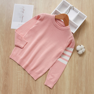 女童毛衣春秋薄款2026秋季新款女孩针织衫儿童男童中大童套头衫女