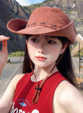 孙影熙cici西部牛仔帽辣妹登山帽