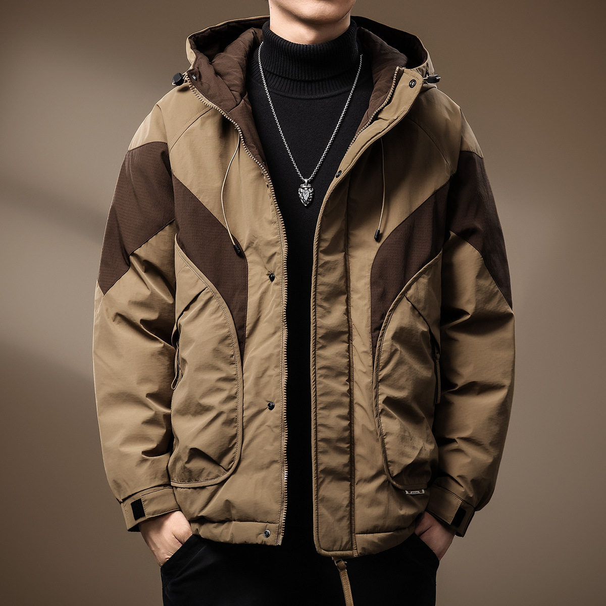 高端美式工装棉服冬季冲锋衣