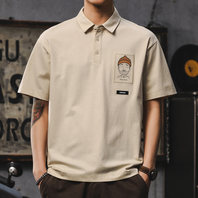 空气层重磅简约刺绣短袖Polo衫