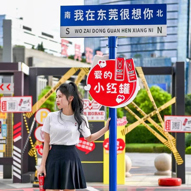 网红牌抖音打卡拍照留名念路市牌城指路牌道路交通指示路牌路名牌