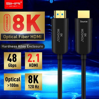Optical Fiber HDMI 2.1 Cable Ultra HD (UHD) 8K Cable 120Hz