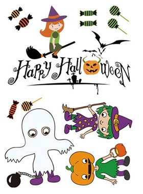 Halloween Background Wall er Window glass Home Decoration De
