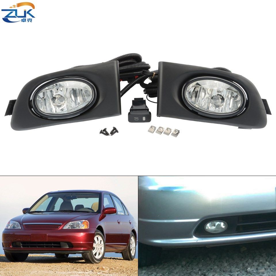 car front bumper fog light fog lamp upgrade full kit with wi