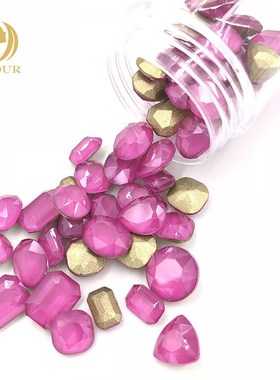 New arrival Purple red Mocha pointback glass crystal rhinest