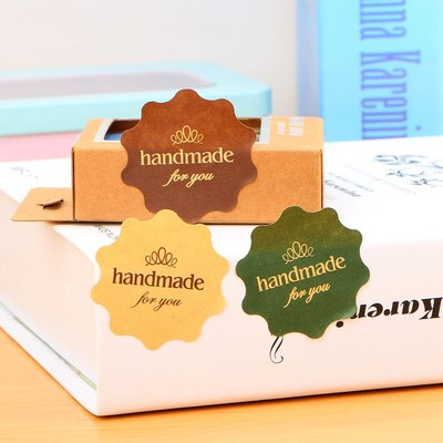 New Rushed Handmade 120pcs Adhesive Stickers Kraft Label St