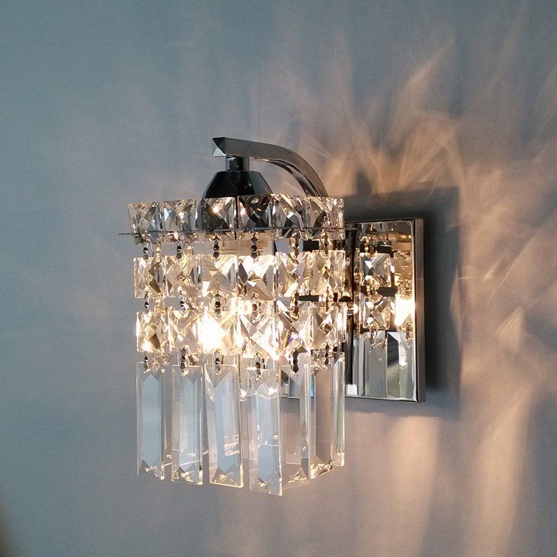 led crystal wall lamp modern bedroom bedside lamp creative l