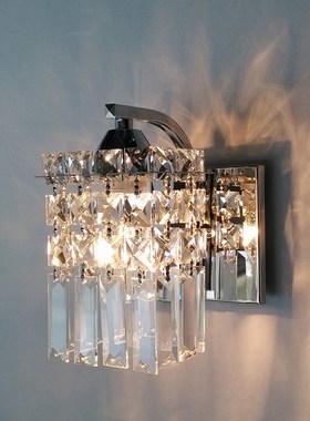 LED crystal wall lamp modern bedroom bedside lamp creative l