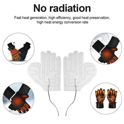 1pc Five finger Gloves Heating Sheet DC 7.4V interface with
