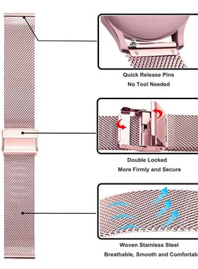 Pink Milanese Watchband for Michael Kors Access Gen 4 MKGO