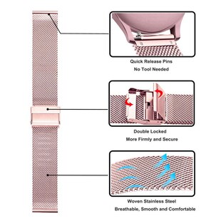 Pink Milanese Watchband for Michael Kors Access Gen 4 MKGO