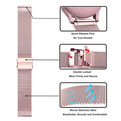 Pink Milanese Watchband for Michael Kors Access Gen 4 MKGO