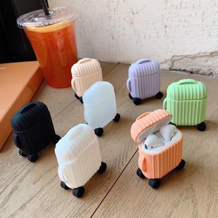 1 Set Cute Silicone Suitcase Case For Airpods 1/2 Earphone