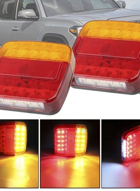 1 Pair Trailer Truck Caravan Taillight 26 LEDs Tail Light Tu