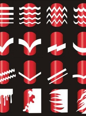 Fire Nail Vinyls Stencil  Stickers Fires on Manicure Stenci