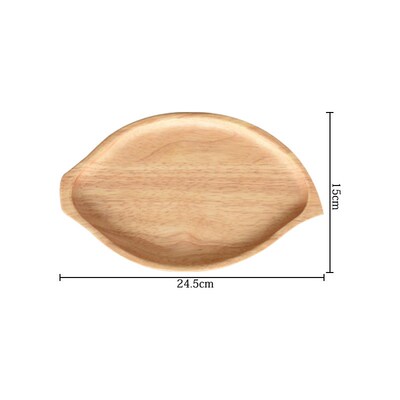 Black Walnut Rubber Wood Pan Plate Fruit Dishes Saucer Tea T