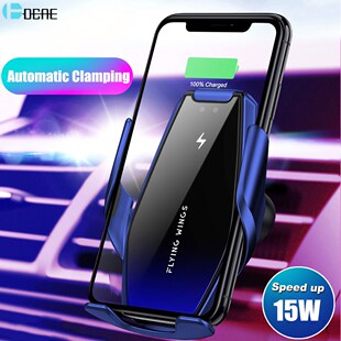 DCAE 15W Fast Qi Car Wireless Charger Automatic Clamping Ph