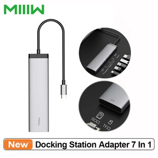 MIIIW Type C Docking Station Adapter 7 In 1 Ports Converter