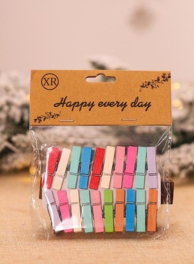 20pcs Color  Diy Mini  Creative Black White Wooden   Stage B