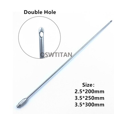 2 Holes Liposuction Cannula stardard/Flat head Double hole